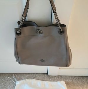 Coach Taupe Chain handbag as new.